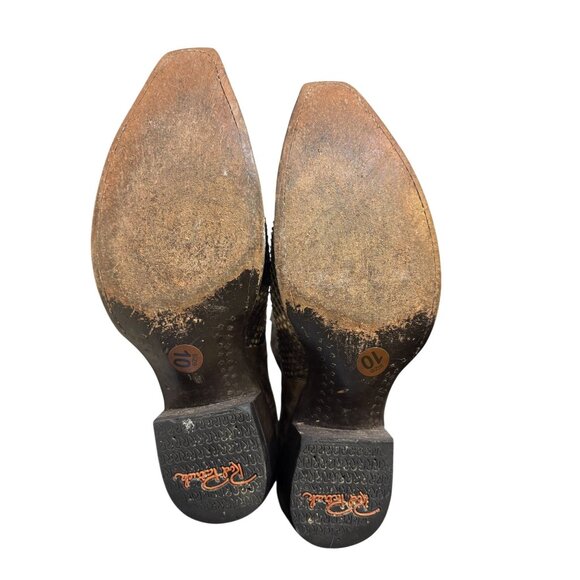 Rod Patrick Brown Python Western Boots Size 10 - Picture 11 of 12